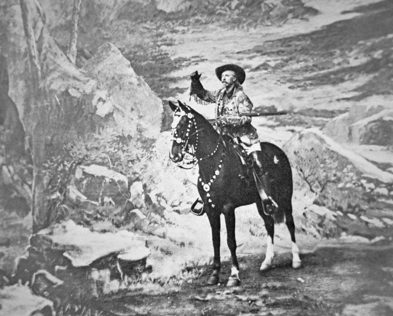 Buffalo Bill Cody (1846-1917) (zdjęcie czarno-białe) autorstwa American Photographer