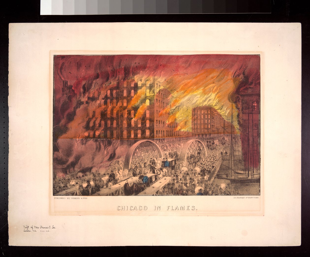 Chicago w płomieniach, 1871 autorstwa American Photographer