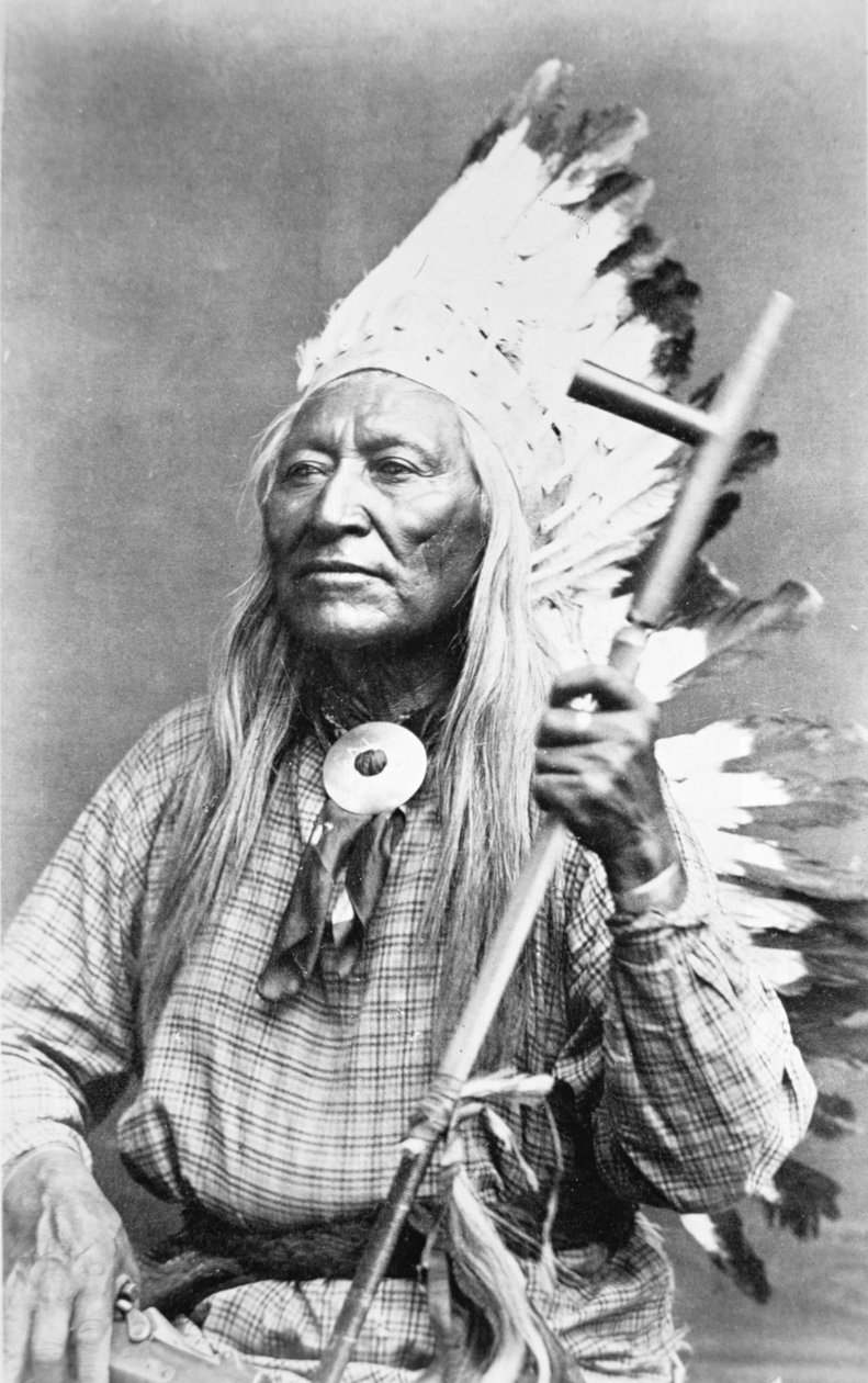 Chief Washakie (ok. 1804-1900) (zdjęcie czarno-białe) autorstwa American Photographer