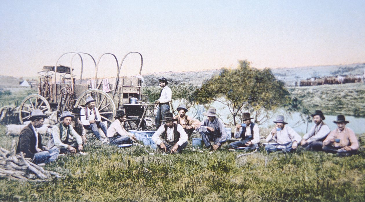 Kowboje na lunchu? autorstwa American Photographer