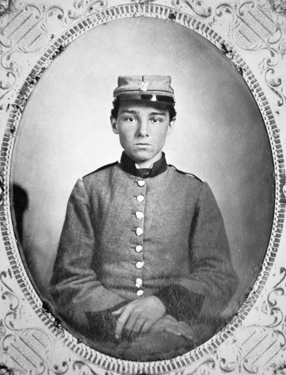 Edwin Tennison, żołnierz Armii Konfederacji (zdjęcie czarno-białe) autorstwa American Photographer