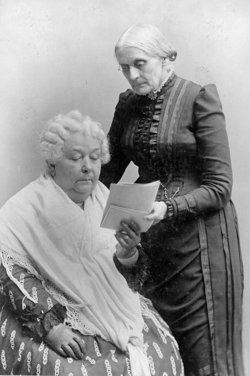 Elizabeth Cady Stanton ze swoją przyjaciółką Susan B. Anthony, ok.1900 autorstwa American Photographer