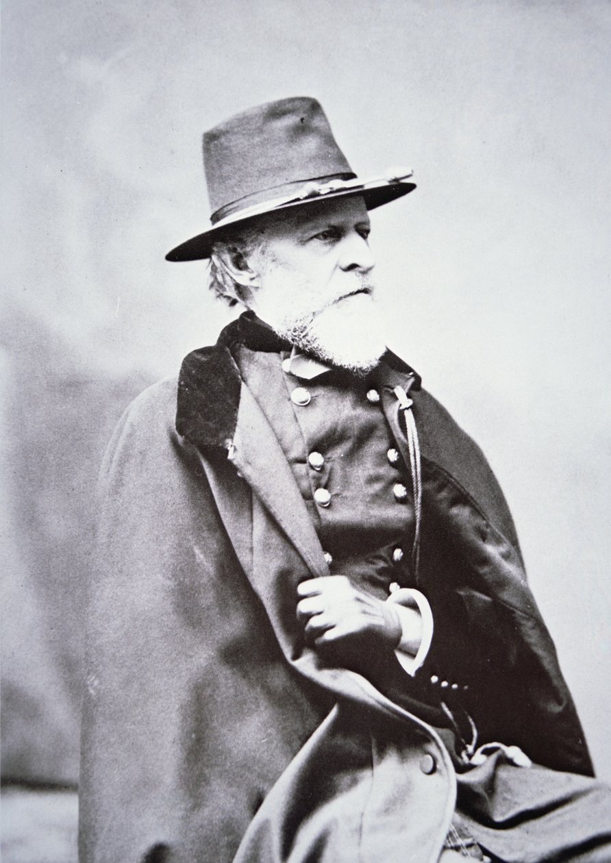 Generał Philip St George Cooke (1809-95) (zdjęcie czarno-białe) autorstwa American Photographer