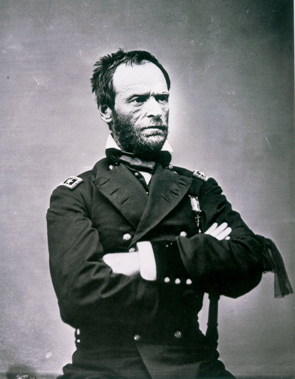 Generał William T. Sherman (1820-91) (zdjęcie czarno-białe) autorstwa American Photographer