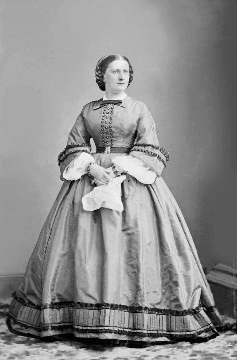 Harriet Lane, ok. 1860 (zdjęcie czarno-białe) autorstwa American Photographer