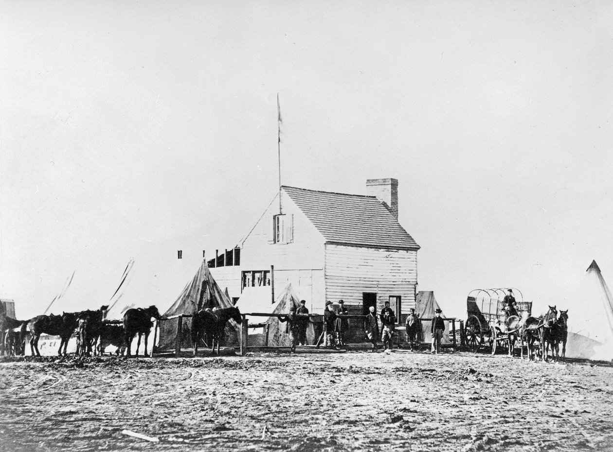 Siedziba Komisji Sanitarnej, Stacja Brandy, Wirginia, 1863 autorstwa American Photographer