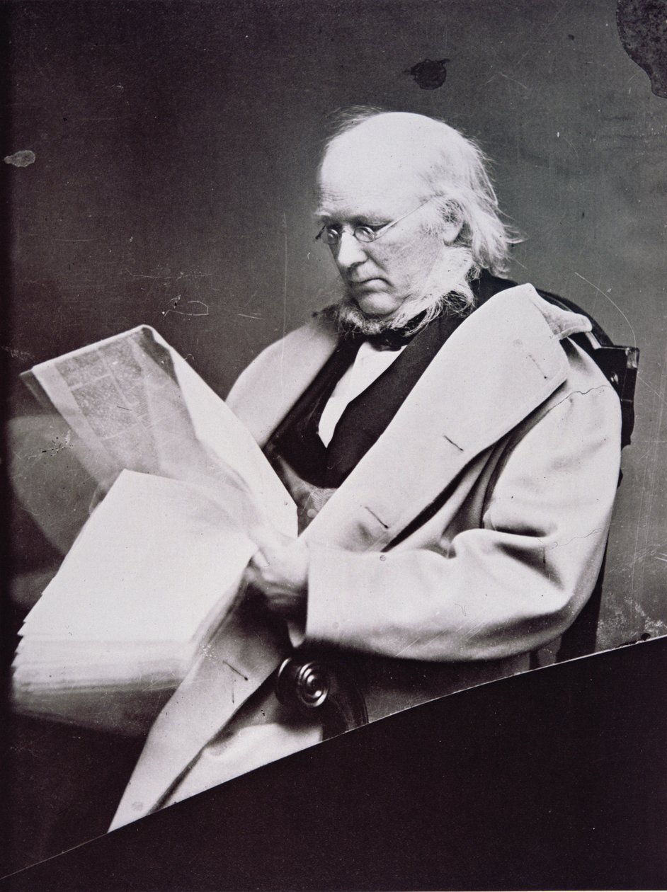 Horace Greeley (1811-72) (zdjęcie czarno-białe) autorstwa American Photographer