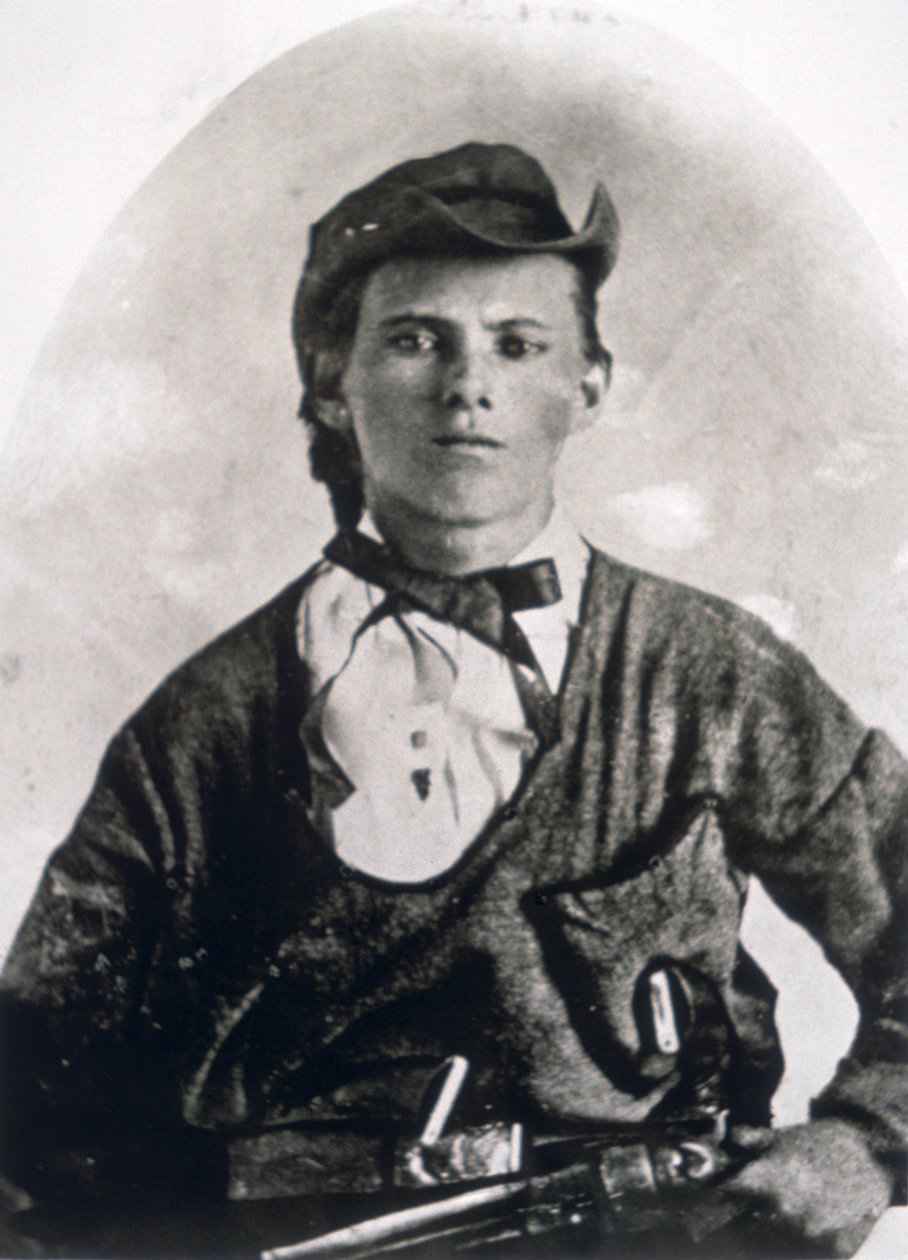 Jesse Woodson James (czarno-białe zdjęcie) autorstwa American Photographer