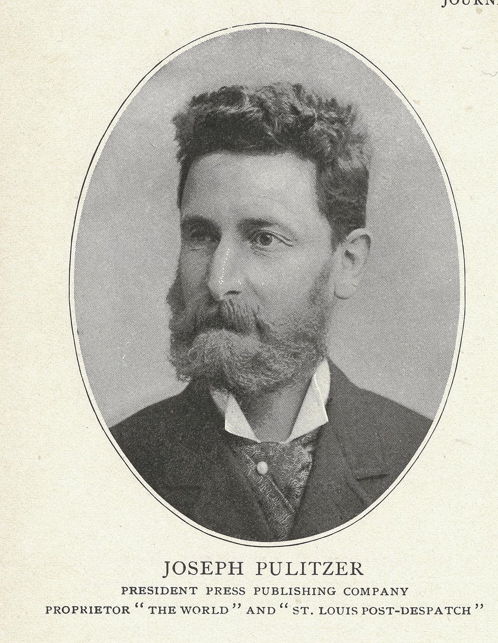 Joseph Pulitzer, ilustracja z „Wybitni nowojorczycy z lat 1896-1899: tom towarzyszący podręcznikowi króla Nowego Jorku” autorstwa American Photographer