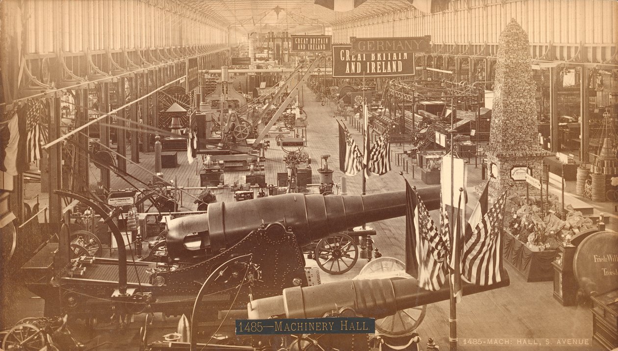 Krupps Guns, niemiecka wystawa, Międzynarodowa Wystawa Stulecia, Filadelfia, 1876 (odbitka srebrna) autorstwa American Photographer
