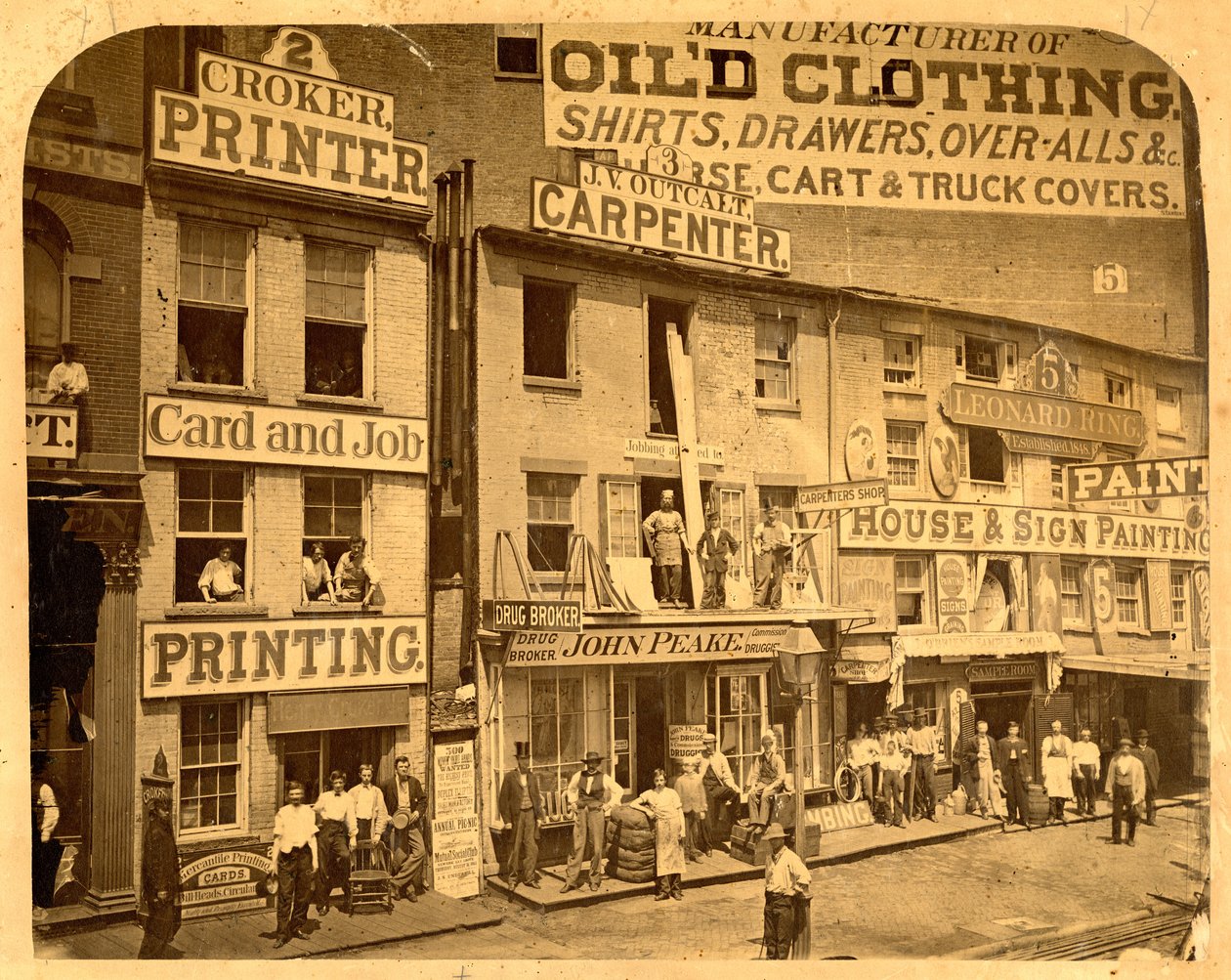 Lower Hudson Street, Nowy Jork, 1865 (odbitka żelatynowo-srebrowa) autorstwa American Photographer