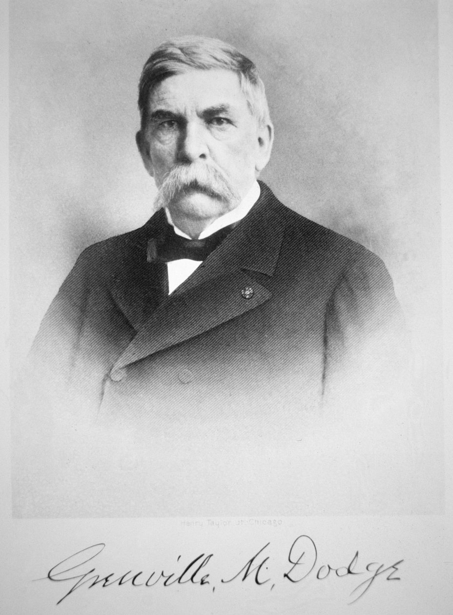 Generał dywizji Grenville Dodge (1881-1916) (zdjęcie czarno-białe) autorstwa American Photographer