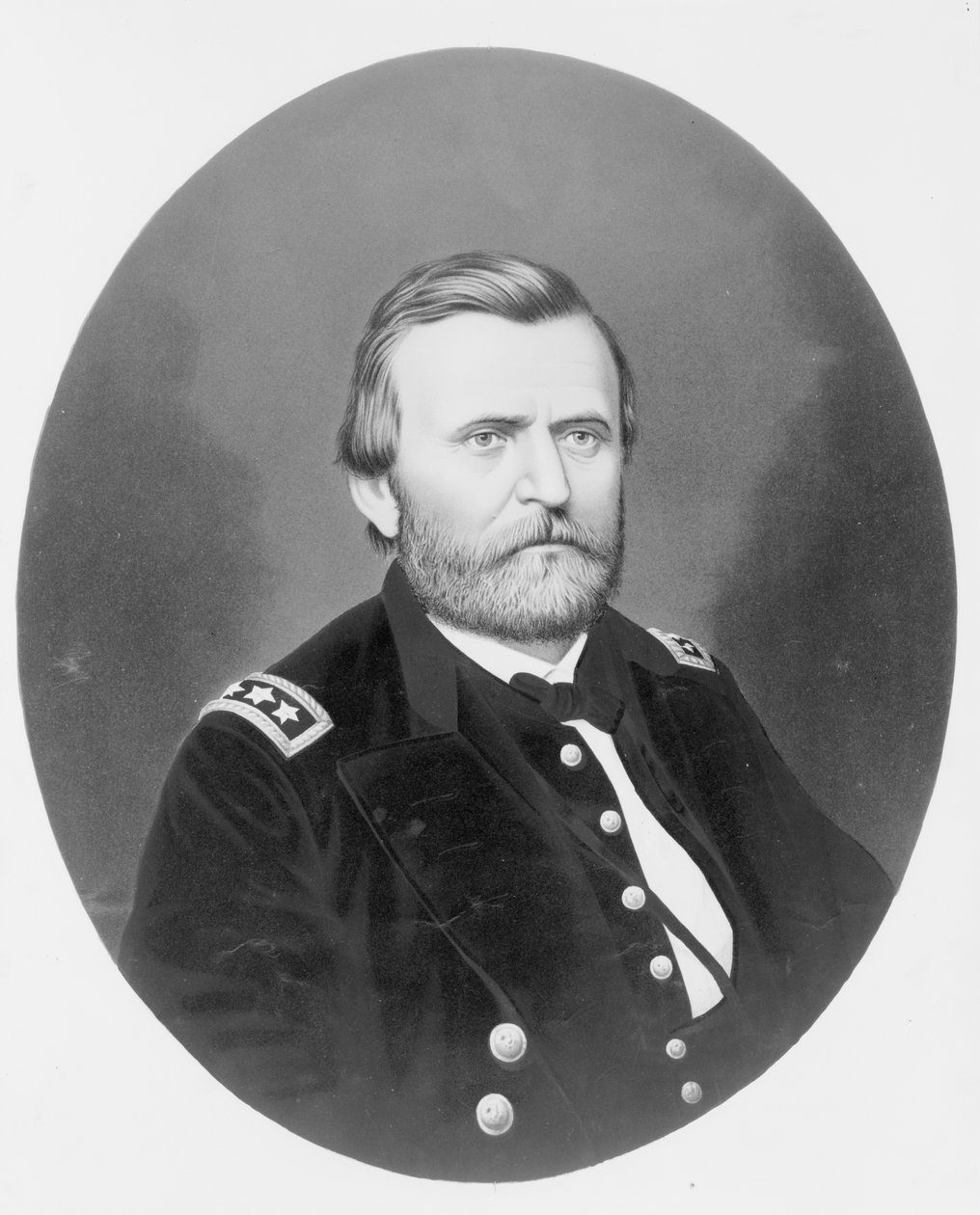 Generał dywizji Ulysses S. Grant, c.1866 (chromolitografia) autorstwa American Photographer