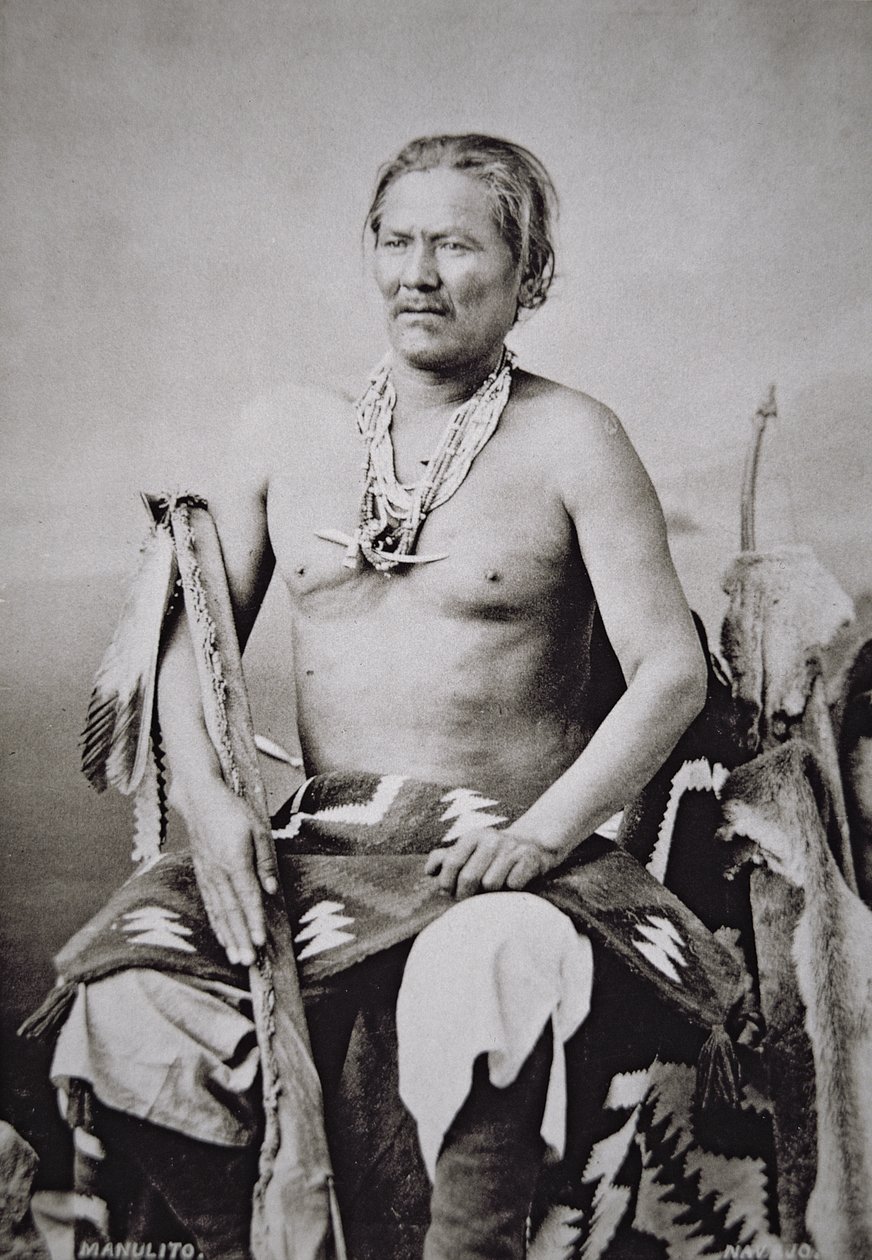 Manuelito (1818-93) naczelny wódz narodu Navajo 1870-84 autorstwa American Photographer