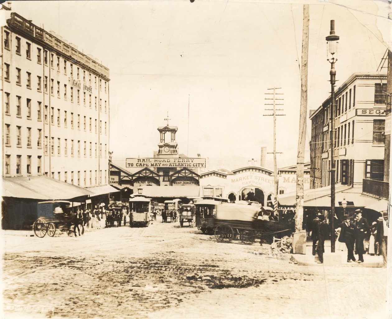 Market Street w Delaware River Front, c.1894 (druk albumowy) autorstwa American Photographer