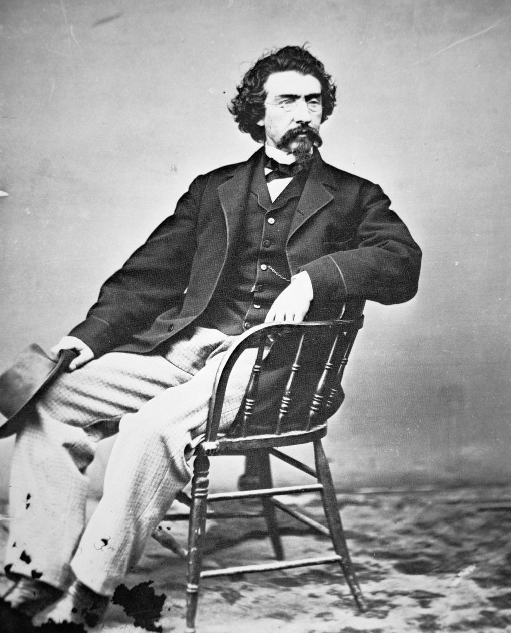 Mathew Brady (zdjęcie czarno-białe) autorstwa American Photographer