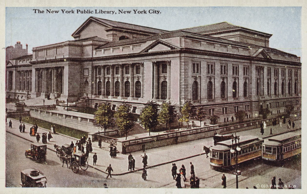 Nowojorska Biblioteka Publiczna, Nowy Jork, USA (zdjęcie kolorowe) autorstwa American Photographer
