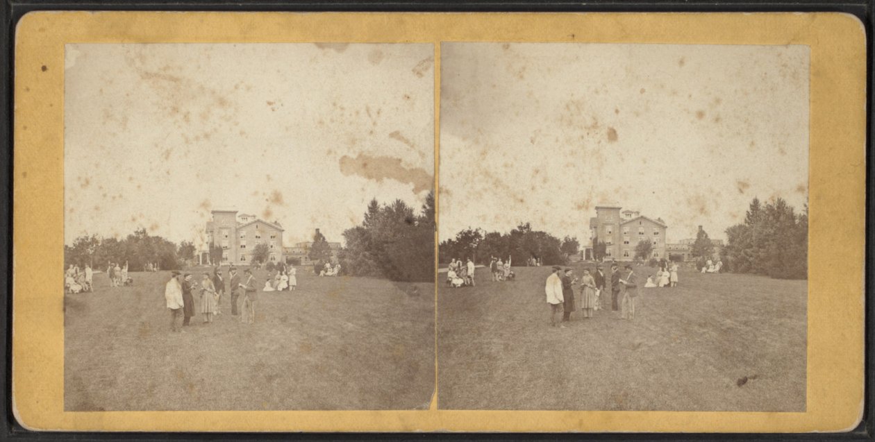 North Front and Lawn, Oneida Community, New York State, c.1870 autorstwa American Photographer