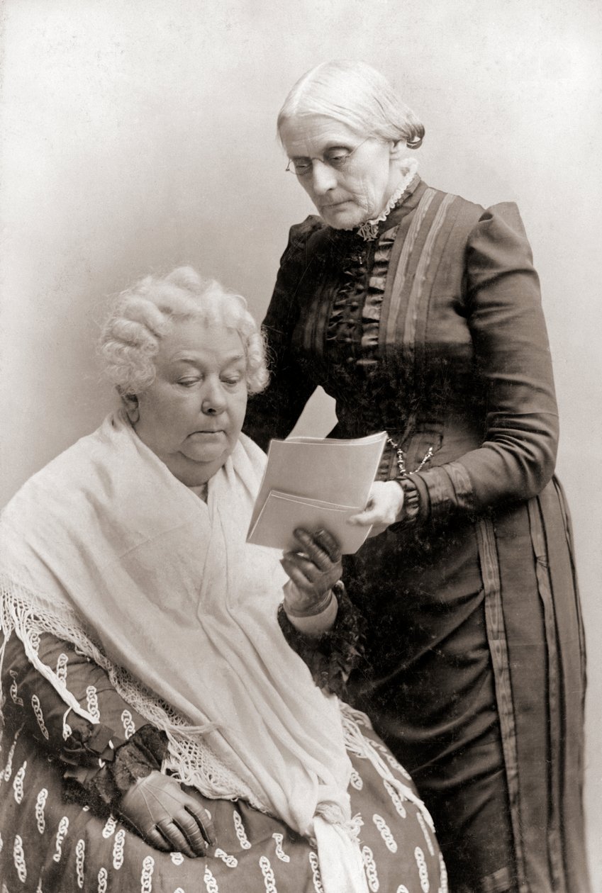 Portret Elizabeth Cady Stanton i Susan B. Anthony. autorstwa American Photographer