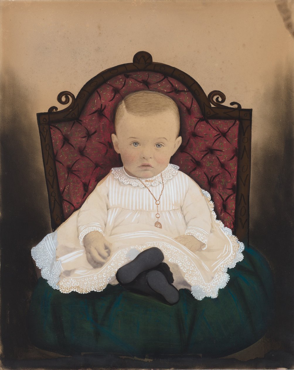 Portret dziecka, lata osiemdziesiąte XIX wieku (zdjęcie) autorstwa American Photographer