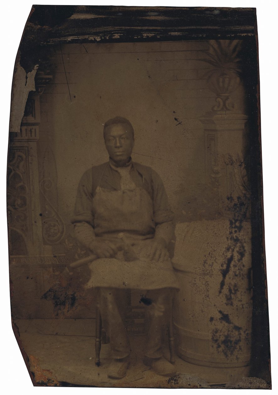 Portret bednarza, ok. 1890 (zdjęcie) autorstwa American Photographer