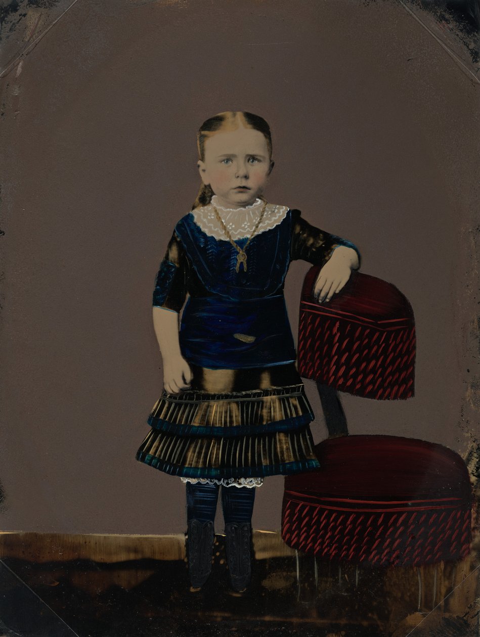 Portret dziewczynki, lata sześćdziesiąte XIX wieku (zdjęcie) autorstwa American Photographer
