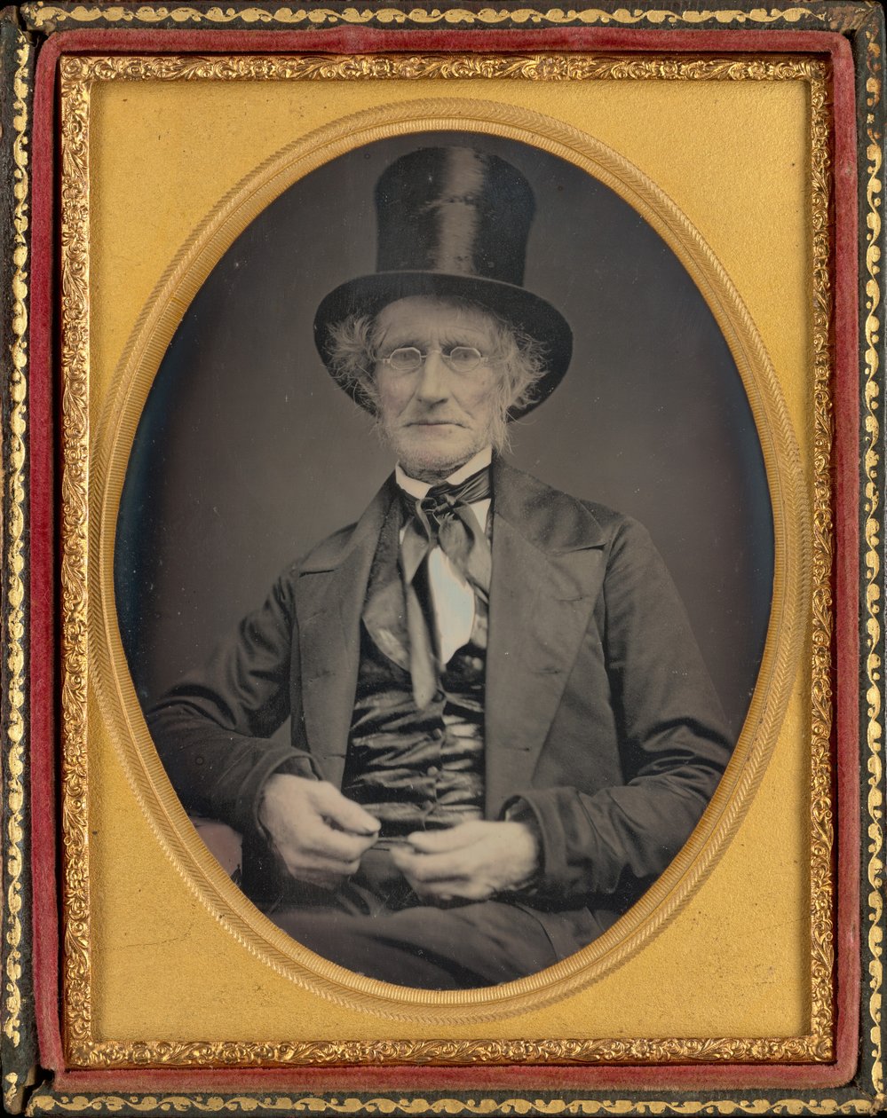 Portret mężczyzny, ok. 1850 (zdjęcie) autorstwa American Photographer