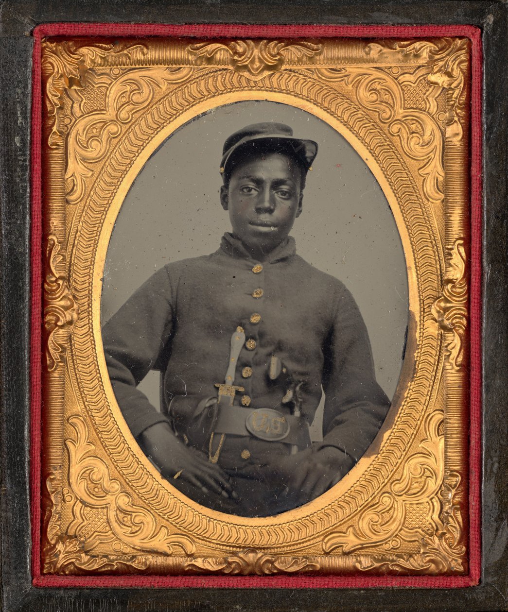 Portret żołnierza, ok. 1863 (zdjęcie) autorstwa American Photographer