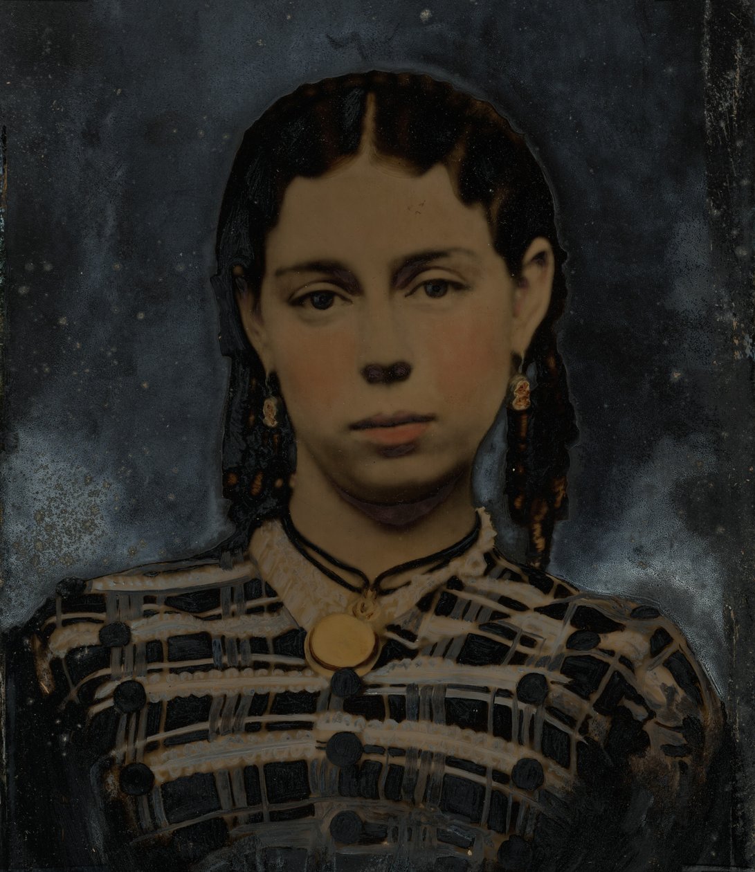 Portret kobiety, lata sześćdziesiąte XIX wieku (zdjęcie) autorstwa American Photographer