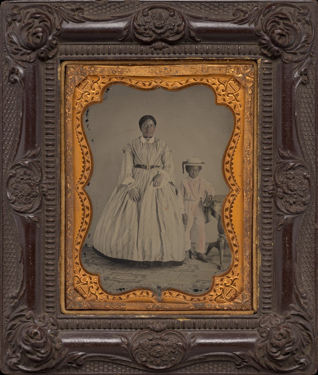 Portret kobiety i chłopca, ok. 1863 (zdjęcie) autorstwa American Photographer