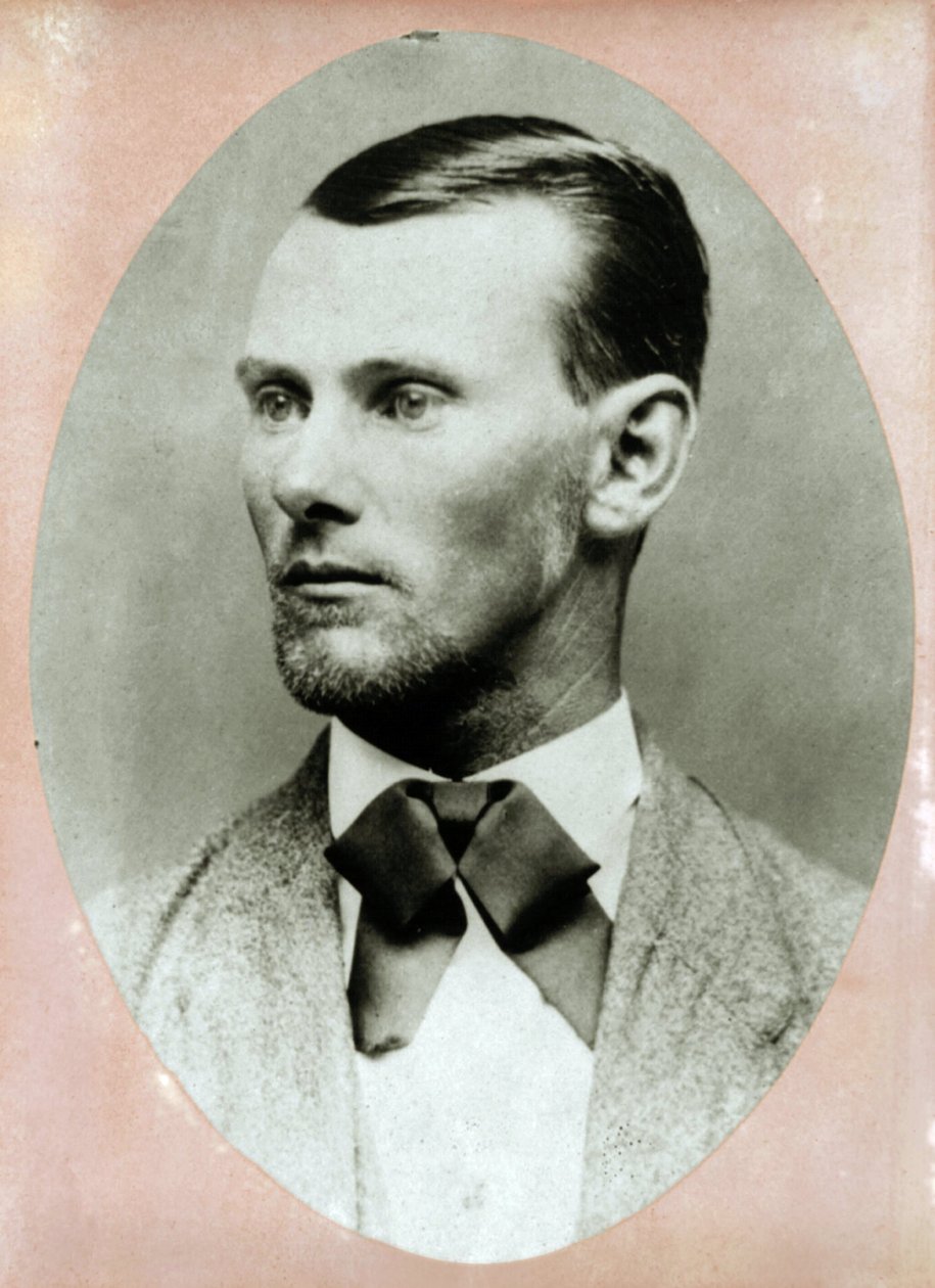 Portret przestępcy Jessego Jamesa (1847-1882) na krótko przed śmiercią. Fotografia 1882. autorstwa American Photographer