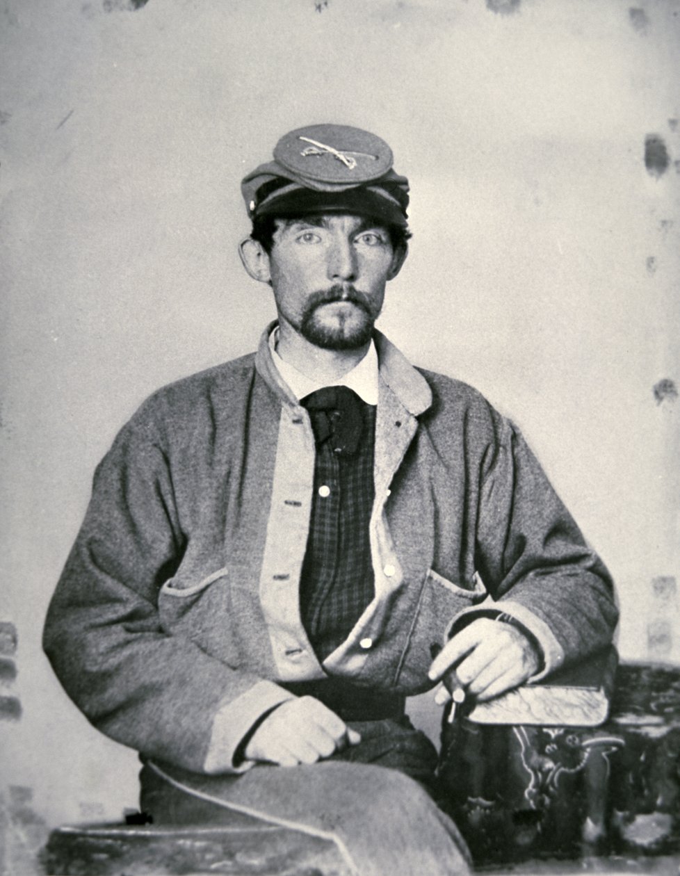 Szeregowy John Lawson Wrenn, żołnierz Armii Konfederacji (zdjęcie czarno-białe) autorstwa American Photographer