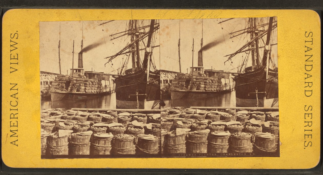 Stereoskopowy widok parowca „Planter”, Charleston, S.C. autorstwa American Photographer