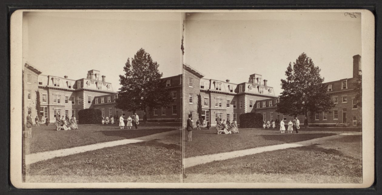 Stereoskopowe widoki Wspólnoty Oneida, c.1870 (zdjęcie czarno-białe) autorstwa American Photographer