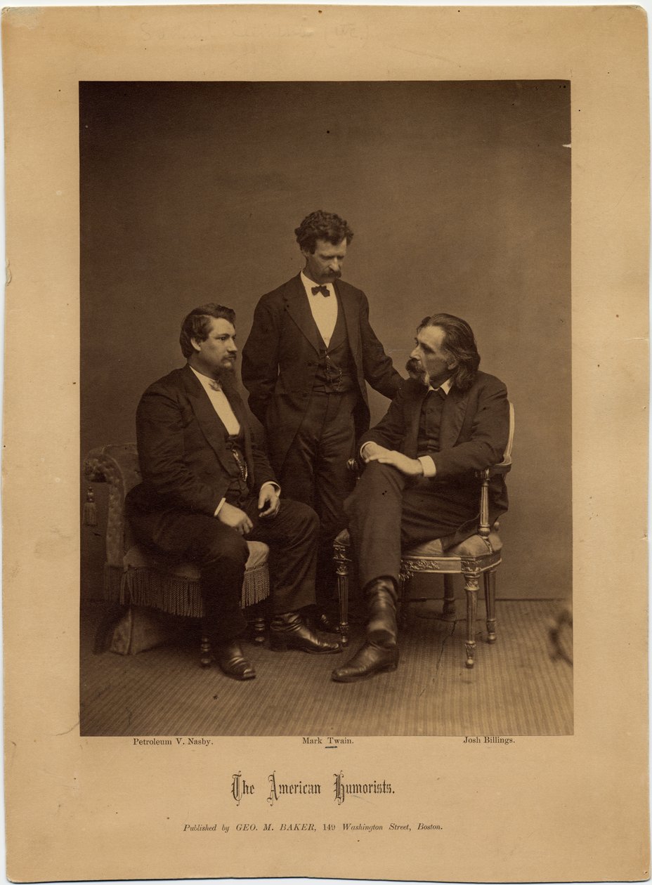 Amerykańscy humoryści, portret grupowy, George M Baker, Boston (zdjęcie albumu) autorstwa American Photographer
