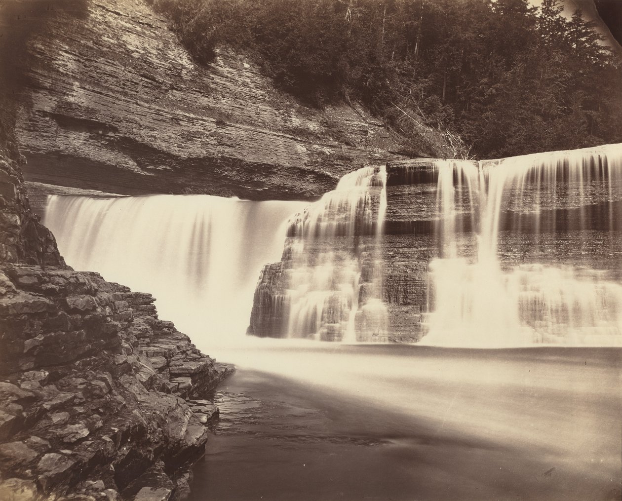 Trenton Falls, Nowy Jork, ok. 1870 (zdjęcie) autorstwa American Photographer