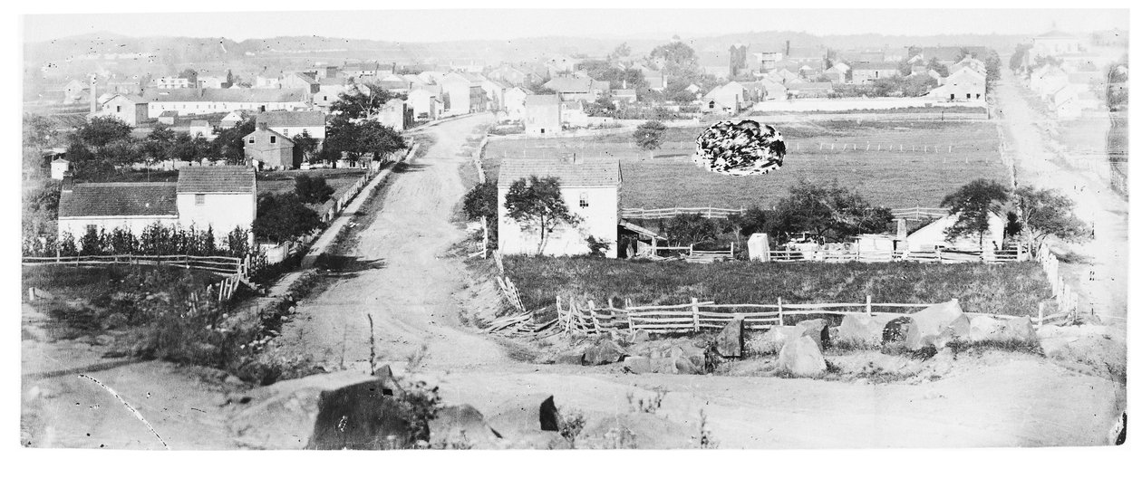 Widok na Gettysburg (zdjęcie czarno-białe) autorstwa American Photographer