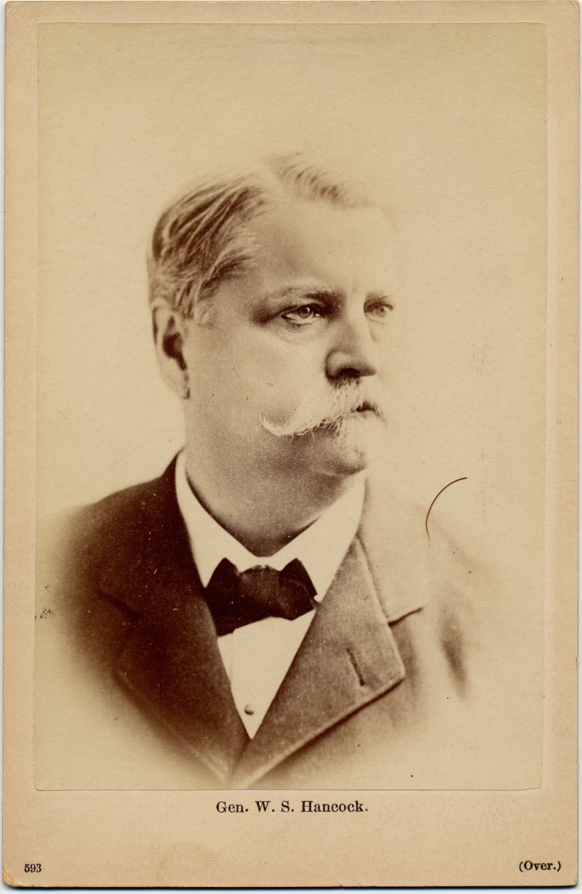Winfield Scott Hancock (1824-86), generał armii amerykańskiej, zdjęcie BB Russell, Boston (zdjęcie albumu) autorstwa American Photographer