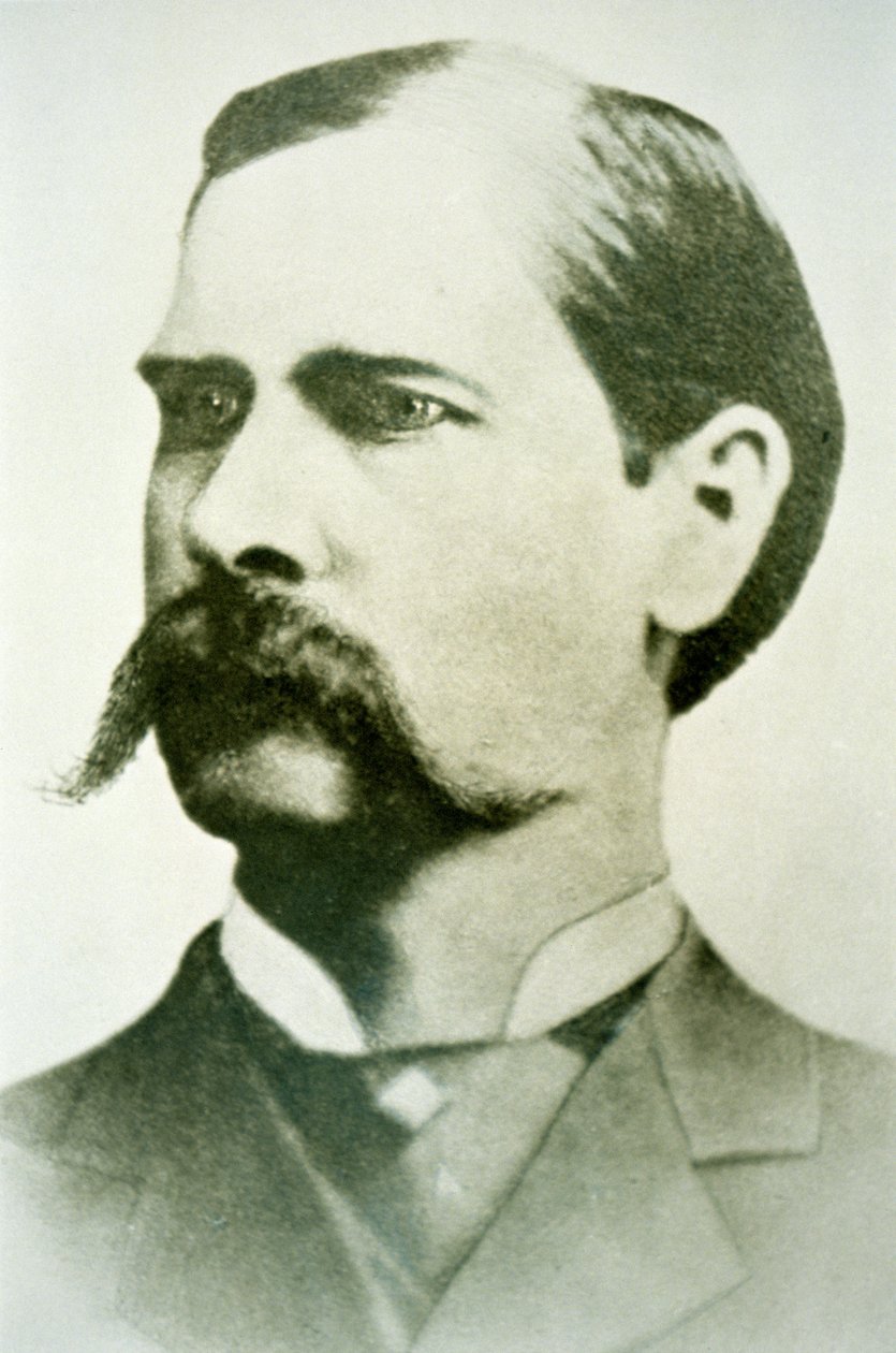Wyatt Earp (1848-1929) c.1886 (zdjęcie czarno-białe) autorstwa American Photographer