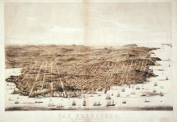 Widok z lotu ptaka na San Francisco autorstwa American School