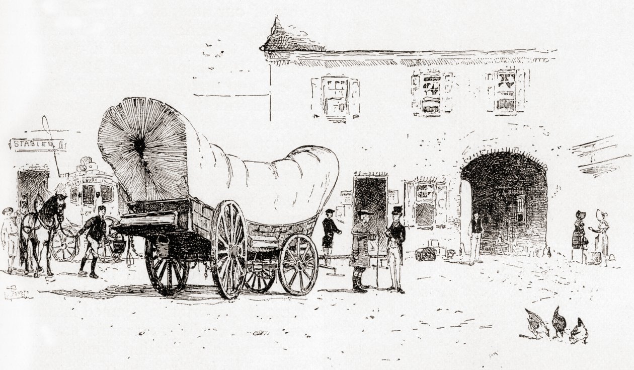 Wagon Conestoga w stoczni Bull