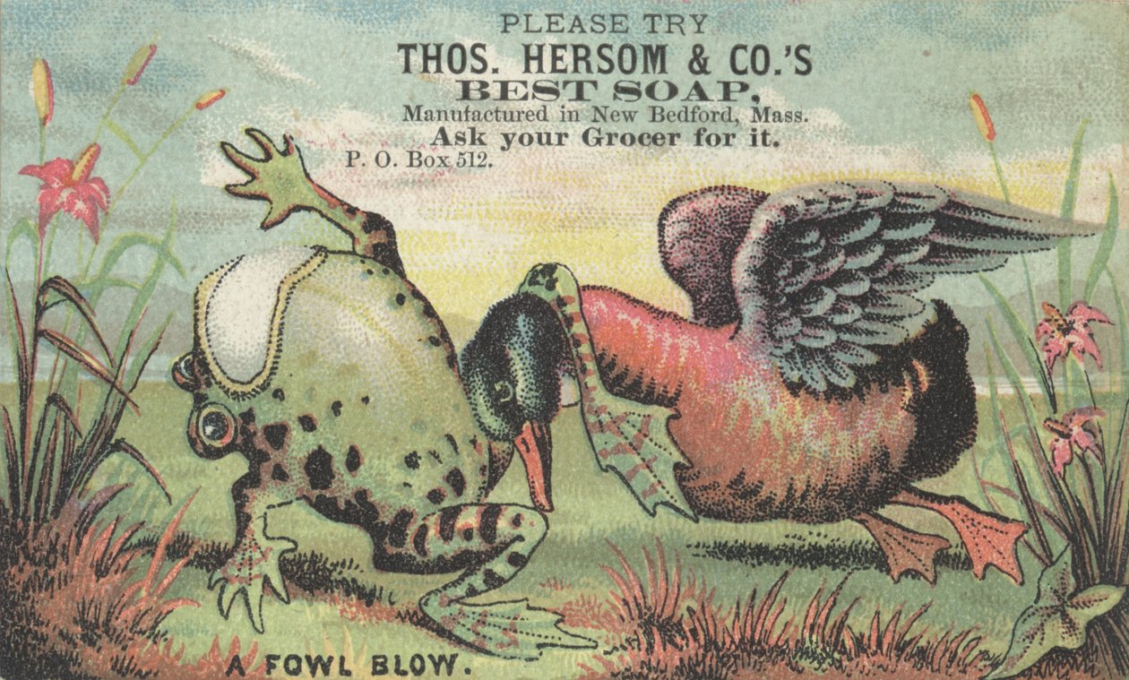 A Fowl Blow, reklama Thos. Najlepsze mydło Hersom & Cos, ok.1880 autorstwa American School