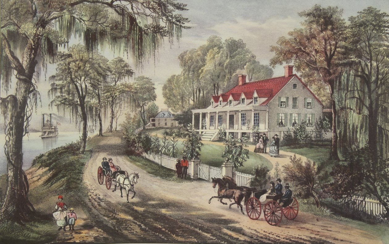 Dom nad Missisipi, wyd. 1871, Currier i Ives autorstwa American School