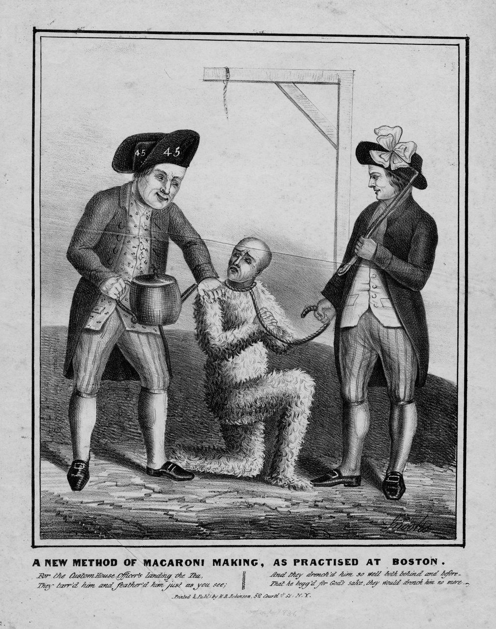 Nowa metoda robienia makaronu, praktykowana w Bostonie, ok. 1836 r. autorstwa American School