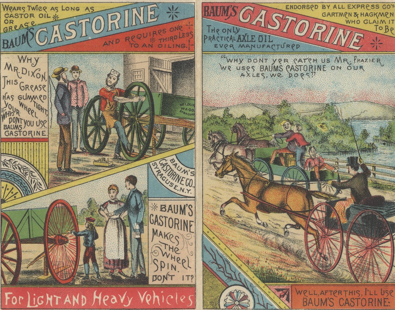 Reklama Baums Castorine, 1884 autorstwa American School