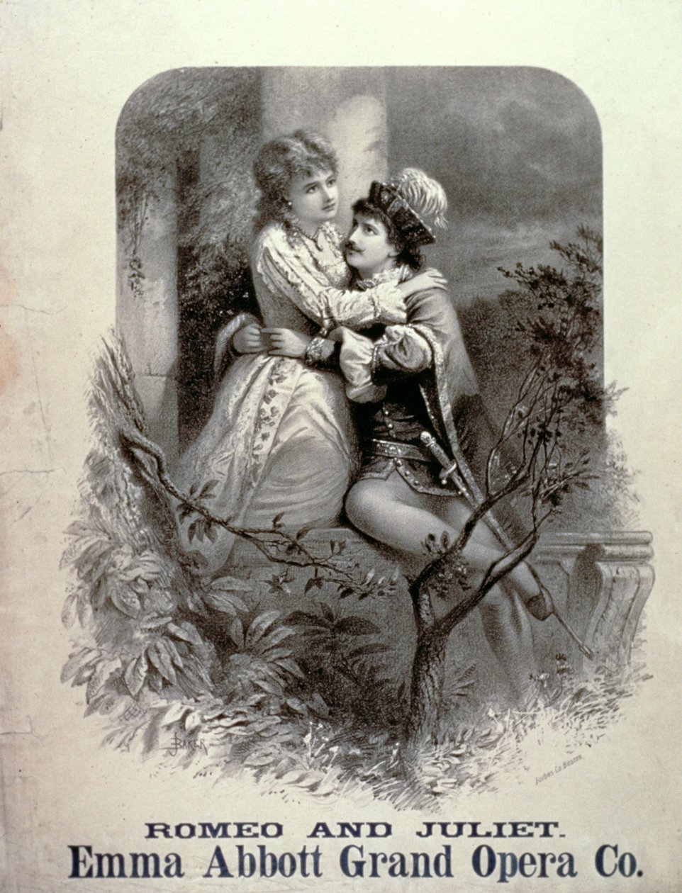 Reklama Romea i Julii z Emmą Abbott, Grand Opera Company autorstwa American School