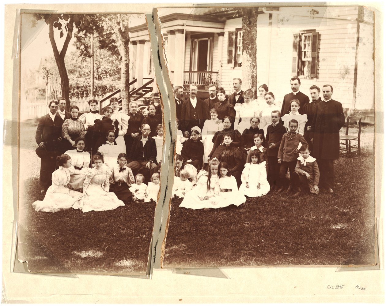 Albumin rodziny Archer (zdjęcie w sepii) autorstwa American School