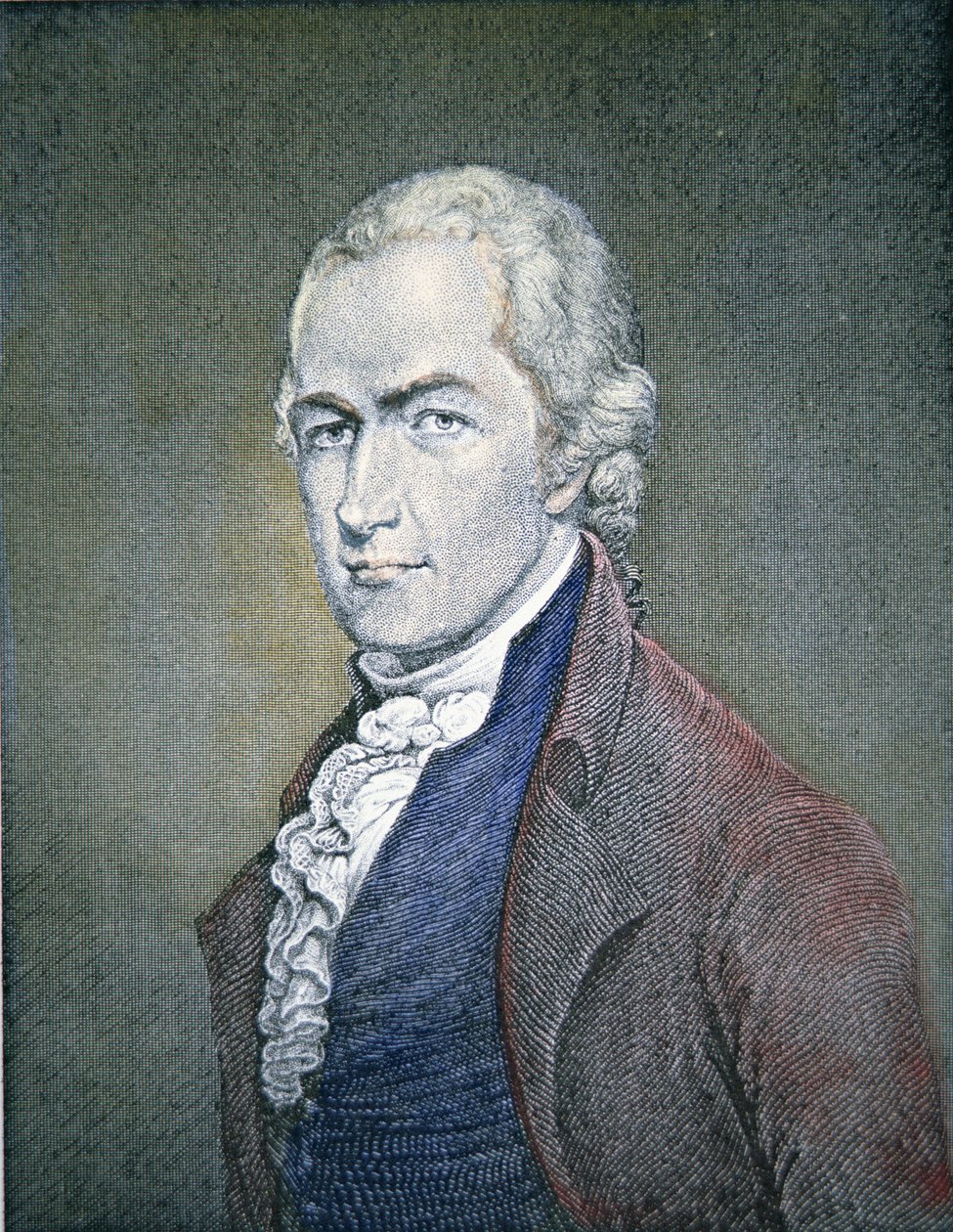 Alexander Hamilton (1755-1804) (kolorowy grawerunek) autorstwa American School