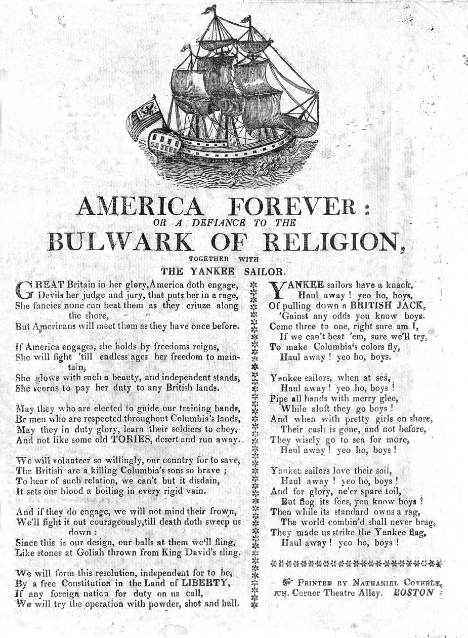 America Forever or a Defiance to the Bastion of Religion, razem z Yankee Sailor (druk gazetowy) autorstwa American School