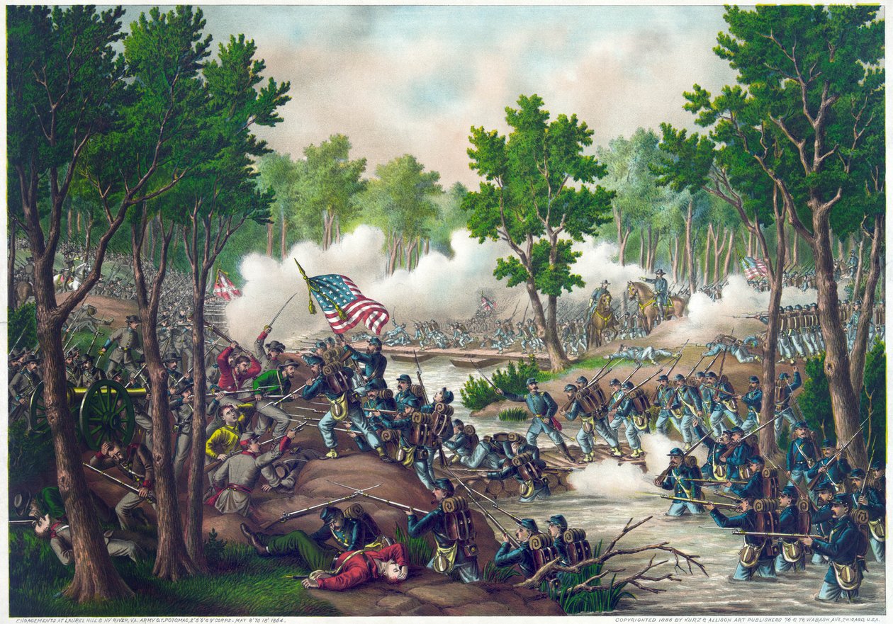 Amerykańska wojna secesyjna (1861-1865): bitwa pod Spotsylvania Court House, 9-12 maja autorstwa American School